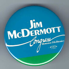 Jim McDermott Washington (D) Congressman 1988-2016 political pin button picture