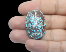 RARE ANCIENT EGYPTIAN ANTIQUE SINAI TURQUOISE Royal Scarab Stone (A+) picture