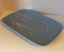 USA Winfield BLUE PACIFIC White Bamboo XLarge Curved Up Edges PLATTER 15