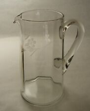 Antique Tiffin-Franciscan Optic Panel Glass Water Pitcher Grape Cuttings 8 1/2