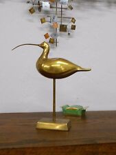 COOL,  LARGE SANDPIPER SOLID BRASS HEAVY JERE ERA SUPER COOL picture
