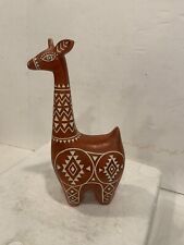 Vntg Hand Carved Giraffe Figurine 10” Tall Hand Carved Hand Painted Resin RARE picture