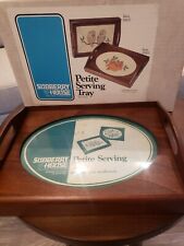 Vintage Sudberry House Petite Wood Serving Tray Rectangle Display Needlework picture