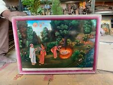 Vintage Hindu Lithograph Print Of Indian Philoshper Vallabhacharya Birth Framed picture
