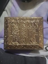 Antique Vintage JB. 2579. (Jennings Brothers) brass Jewelry box facing Eagles. picture