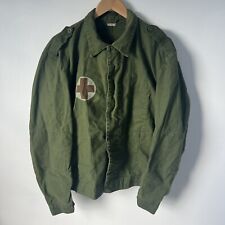 70s Army Medical Officer like OG107 Utility Fatigue Shirt M 80s 90s Military picture