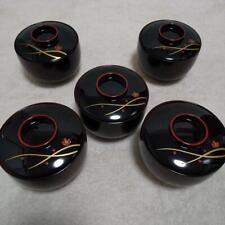 Lacquerware Natural Wood Set Of 5 picture