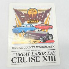 1995 THE GREAT LABOR DAY CRUISE IN ORANGE COUNTY CALIFORNIA OFFICIAL PROGRAM picture
