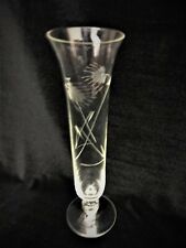 Bud Vase Clear Etched Crystal 8