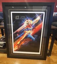 Captain Marvel Sideshow Art Print “HIGHER, FURTHER, FASTER” *MINT * picture