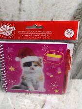 Ship N 24 Hours. New-Christmas House Petpals Memo Book W/ Pen. 50 Sheets. 12x12c picture