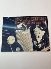 1936 Ford Color Catalog “Ford V-8” 18 Pages Fair Condition picture