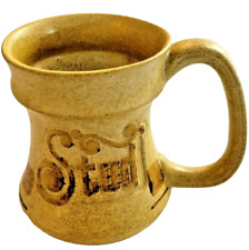 Pottery Craft USA Mid Century 1970s STUD Mug Coffee Mug Stoneware Hippie Art picture
