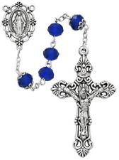8mm Sun-Cut Blue Rosary Comes Boxed picture