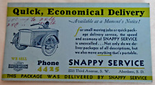 ADVERTISING INK BLOTTER Snappy Service Aberdeen SD with Harley Davidson Ad 1940s picture