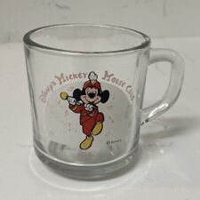 Vintage 1955 Disney Mickey Mouse Club Glass Mug 3.5” Cup picture