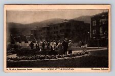 Woodmen CO-Colorado, M.W. of A Sanatorium Fountain, Vintage c1917 Postcard picture