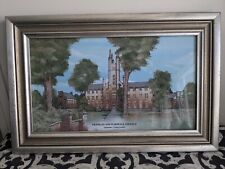 Franklin and Marshall College Eglomise Designs Framed Reverse Glass Painting picture