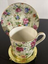 VTG Lefton China Mini Cup and Saucer Set Rose Pattern # 2120 B2 picture