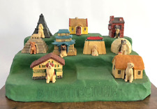 Barkitecture Brue Sandicast Doghouses Green Stand SET OF 9 1993 RARE HTF VTG picture