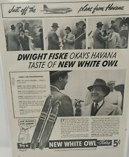 Vintage 1940 White Owl Cigar Advertisement Havana Cuba Dwight Fiske picture