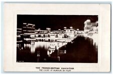 1908 Franco-British Expo Court Of Honour Night Rapid London RPPC Photo Postcard picture