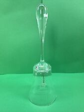 John Deere Clear Glass Crystal 9” Hand Bell Rare Collectible picture