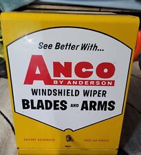 LARGE Vintage ANCO Windshield Wiper Blades And Arms Metal Store Display Cabinet  picture