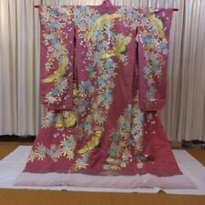 Iro-uchikake Kimono gold pink Blue Tsuru Crane Japanese Traditional Wedding picture