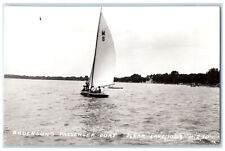 Clear Lake IA RPPC Photo Postcard Anderson's Passenger Boat c1940's Vintage picture