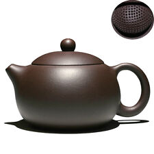 9.5oz Real Yixing Zisha Tea Pot Ball Shaped Infuser Holes Marked Xishi Handmade picture