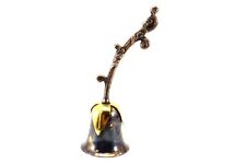 Hand Bell Tulip Silverplate Stem Handle Vintage picture