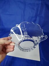 Heisey PLANTATION Pineapple Elegant Pressed Glass 2 Handled OPEN JELLY Jam Bowl picture
