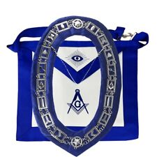 Masonic Regalia Blue Lodge Master Mason Apron & Working Tools Collar Chain Set picture