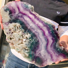 15.35lb  Natural beautiful Rainbow Fluorite Crystal Rough stone specimens cure picture