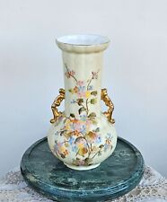 Antique RW Rudolstadt Porcelain Vase Patent hand painted Flowers Germany picture