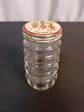 Vintage Anchor Hocking Tulip Beehive Ribbed Clear Glass Pepper Shaker picture