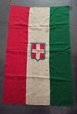 Flag Tricolour Antique Regno D'Italia Original Linen 59 1/8in picture