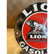 Lion Petroleum Products - Lion Gasoline Metal Sign 6