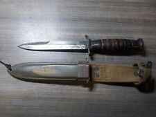WWII UTICA M3 Trench Knife. NICE, Mark USM8 BM CO. Scabbard USM* UTICA on knife. picture