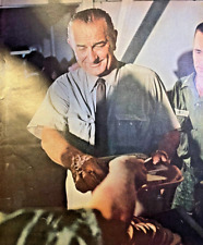 1966 LBJ President Lyndon Johnson Visit To Vietnam illustrated picture