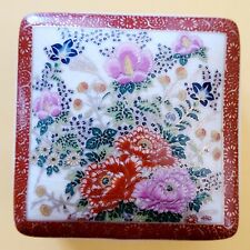 Vintage Porcelain Floral Trinket Box picture