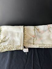 Vintage Organdy Table Setting 6 Placemats & 6 Napkins, Embroidered Floral Lovely picture