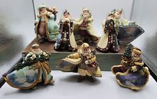 Thomas Kindade Old World Santa Ornaments Set of 8 Vintage Great Condition picture