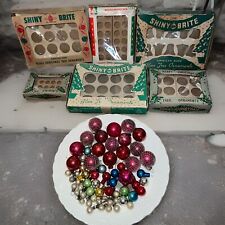 lg Lot SHINY BRITE Boxes WOOLWORTH with 61 FEATHER TREE Glass Ornaments picture