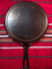 VICTOR No 8 Cast Iron Skillet 722B CRACKED w/ Heat Ring Restored  picture