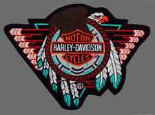 HARLEY DAVIDSON  RARE FEATHER CONCHO Embroidered Patch  Sew-On Jacket Vest Patch picture