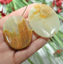Banded Green Onyx Worry Stone, Green Onyx Thumb Stone, Hand Polished picture