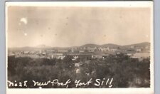 BIRDS EYE VIEW fort sill ok real photo postcard rppc oklahoma military picture