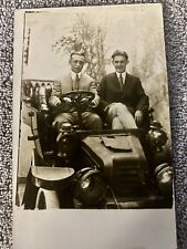 Antique Postcard 2 Handsome Men Posing In Classic Automobile 1920s Atlantic City picture
